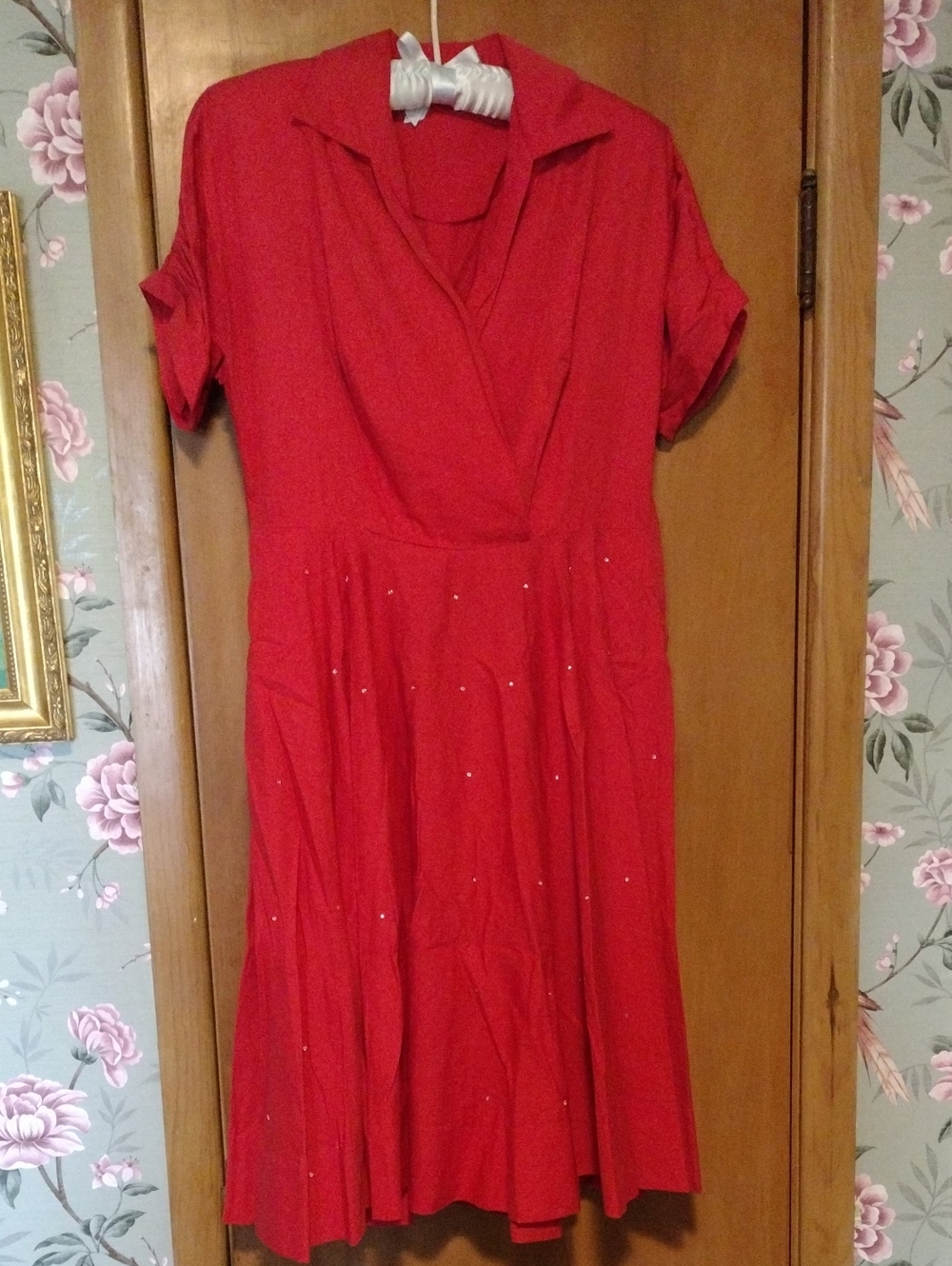 Lipstick Red 1950s Dress